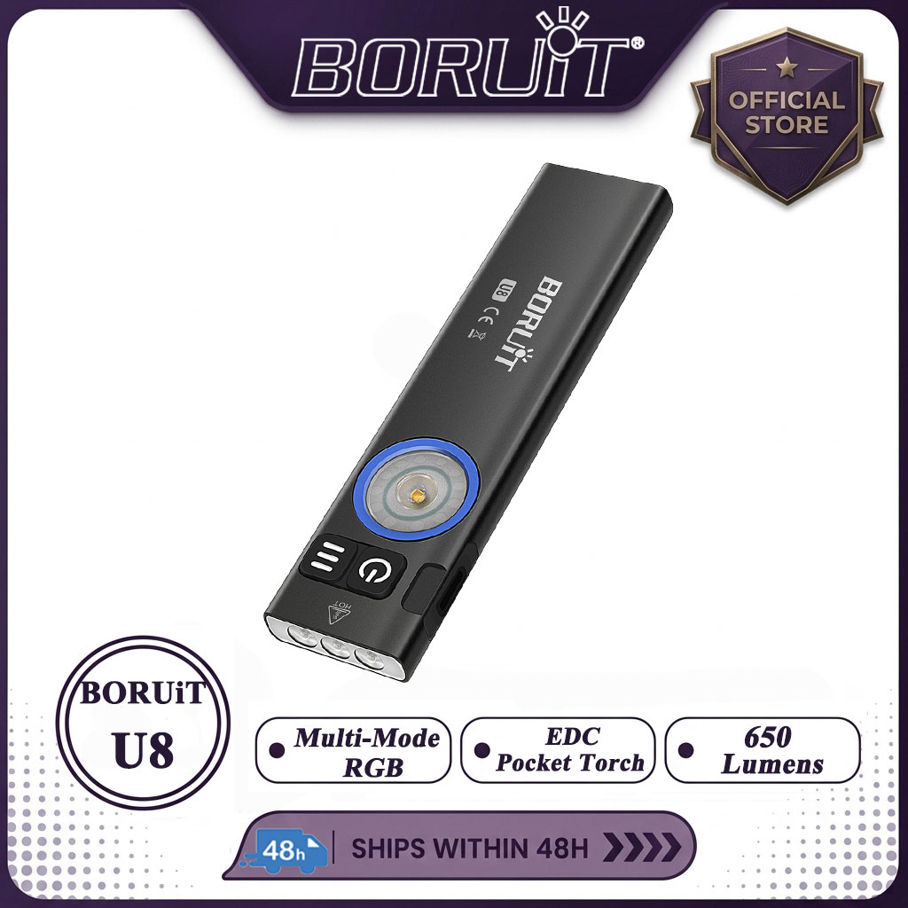 BORUiT U8 650LM EDC LED Flashl - Fishing Kit Compact ulasan dan harga