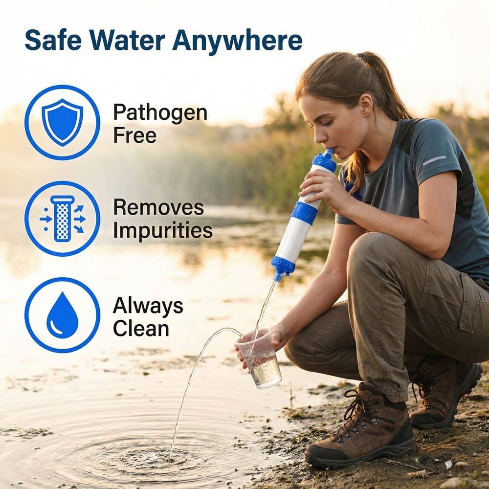 Mini Mini Water Filter Straw P - Water Purification Straw ulasan dan harga