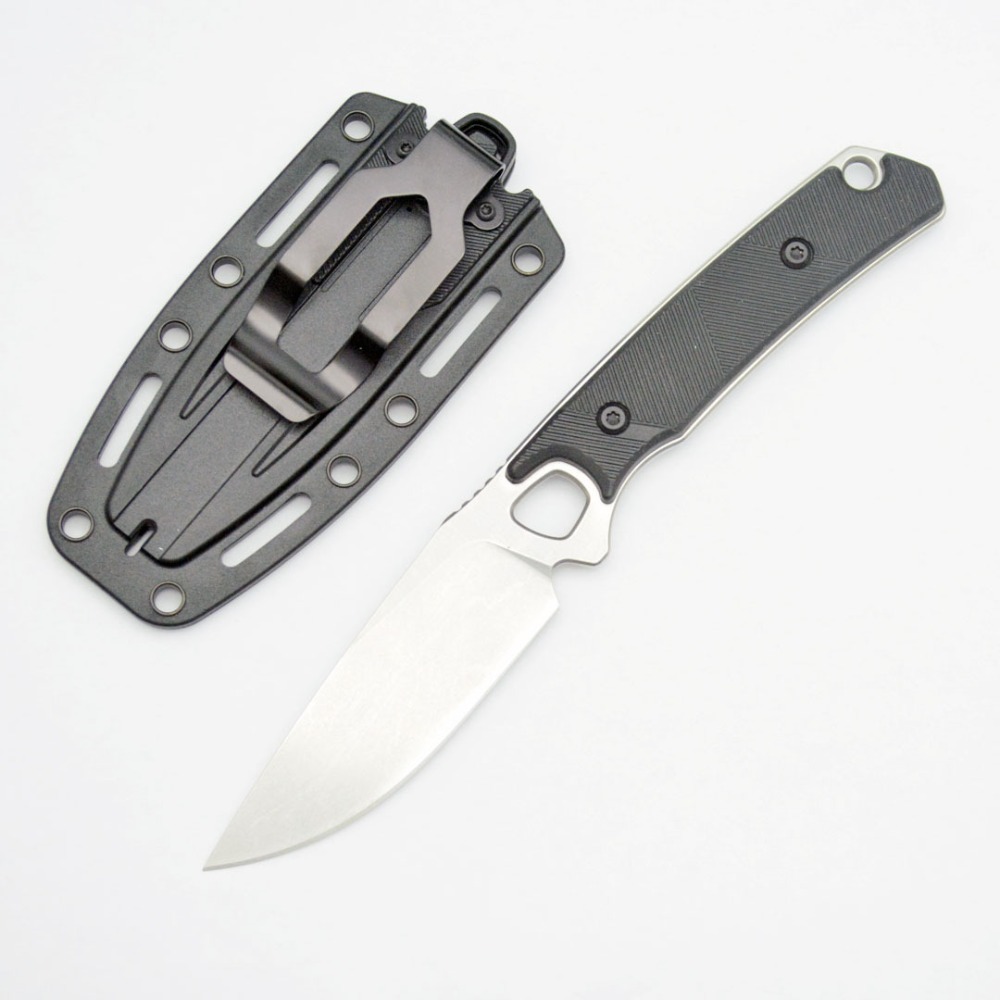 2048 EDC Straight Knife Black  - Bushcraft Knife Fixed ulasan dan harga